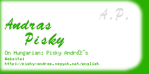 andras pisky business card